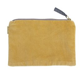 Cosmetic bag velvet sun yellow