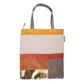 Shopper favourite bag velvet patchwork multicoloured