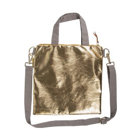 Mini bag crossover velvet dots taupe gold