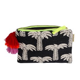 MAJOIE cosmetic bag woven palm trees