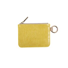 MAJOIE cosmetic bag mini croc lemon