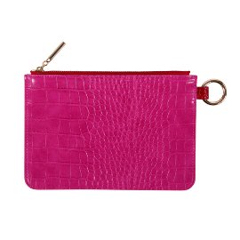 MAJOIE cosmetic bag maxi croc pink