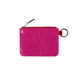 MAJOIE cosmetic bag mini croc pink