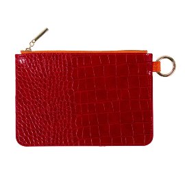 MAJOIE cosmetic bag maxi croc red