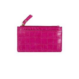 MAJOIE wallet cards croc pink
