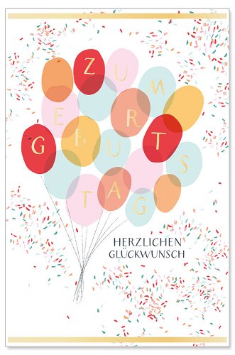 Geburtstagskarte Luftballons