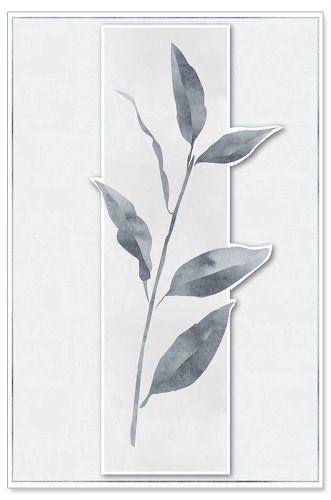Trauerkarte Pflanze 3D Grau