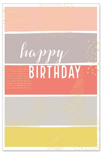 Geburtstagskarte Happy Birthday Streifen