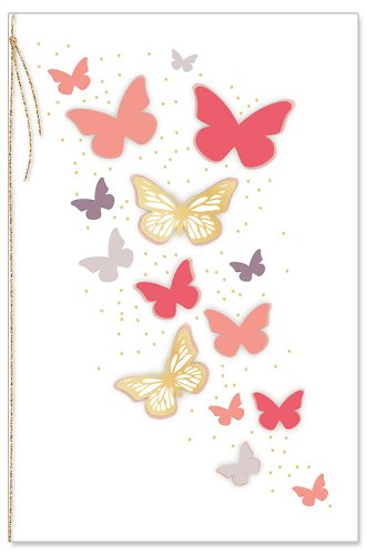 Hochzeitskarte Schmetterlinge 3D