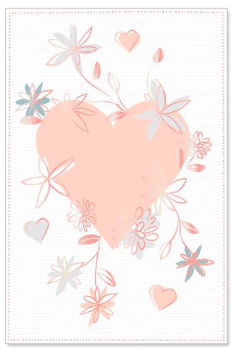 Hochzeitskarte Herz Blütenranken
