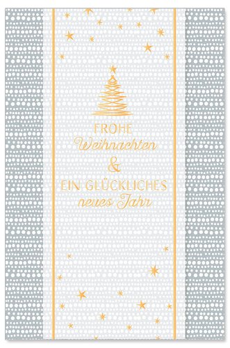 Weihnachtskarte Tannenbaum Spruch Frohe Weihnachten Banderole