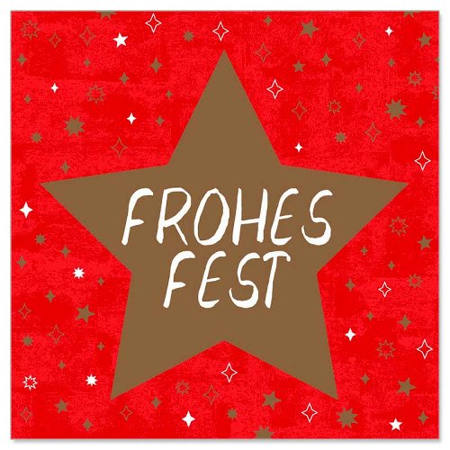 Minikarte Stern Spruch Frohes Fest