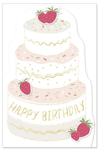 Geburtstagskarte Torte Spruch Happy Birthday