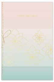Geburtstagskarte Blüten Spruch Happy Birthday