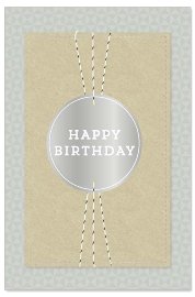 Birthday card ribbon 3D