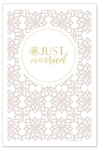 Hochzeitskarte Blüten Spruch Just Married