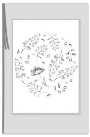 Mourning card grasses bow 3D