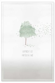 Trauerkarte Baum Spruch Aufrichtige Anteilnahme