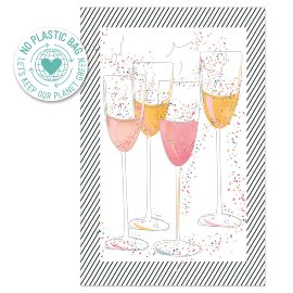 Greeting card champagne glasses