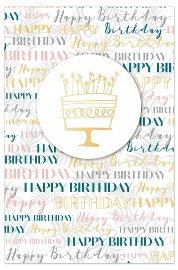 Geburtstagskarte Happy Birthday Torte 3D
