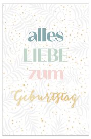 Geburtstagskarte Blätter Spruch Alles Liebe Zum Geburtstag