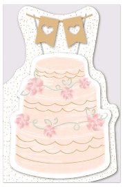Wedding card cake shape-punched