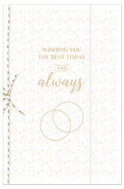 Wedding card rings Wishing you the best today and always