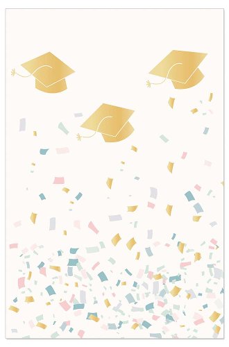 Card graduation confetti