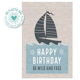 Geburtstagskarte Segelboot Spruch Happy Birthday Follow Your Dreams