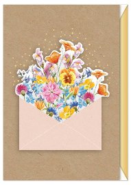 Greeting card flowers 3D