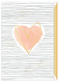 Greeting card watercolor heart