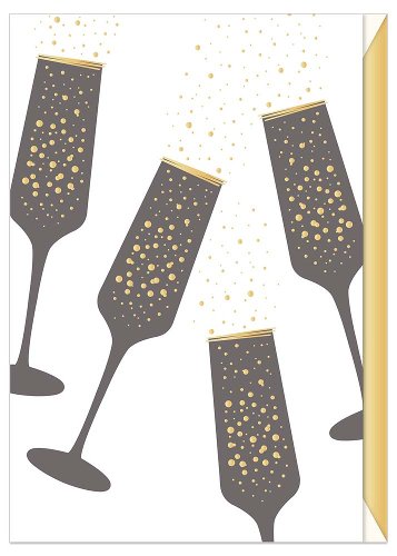 Birthday card Champagne glasses