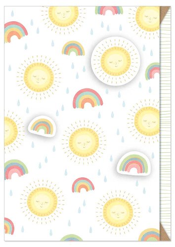 Card baby rainbow sun
