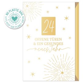 Christmas card 24 offene Türen white gold