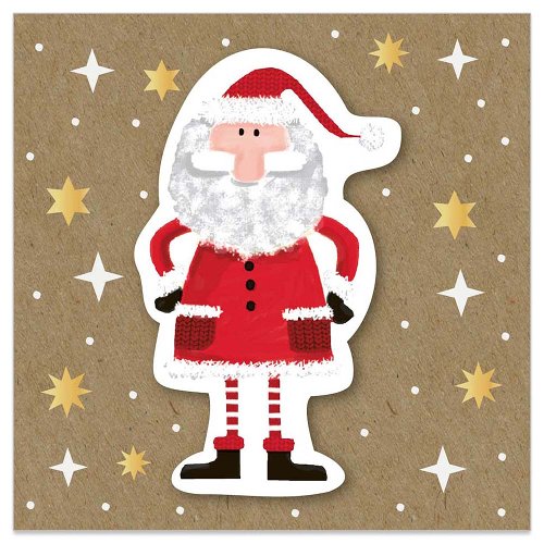 Mini card Christmas Santa 3D