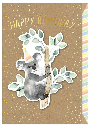 Geburtstagskarte Koala 3D