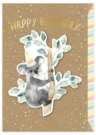 Birthday card koala bear 3D