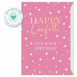 Birthday card happy confetti