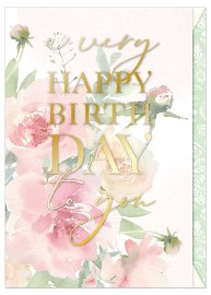 Geburtstagskarte Blüten Transparent
