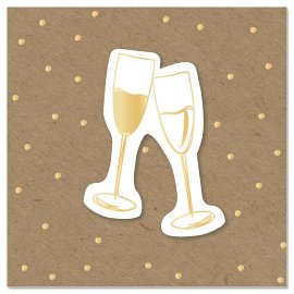 Mini card Champagne glasses