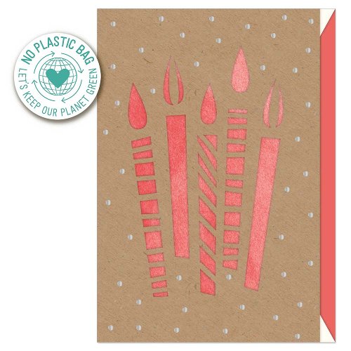 Greeting card candles