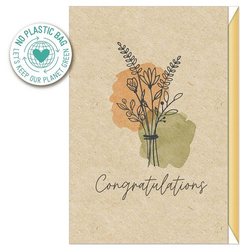 Congratulations card Organics bouquet