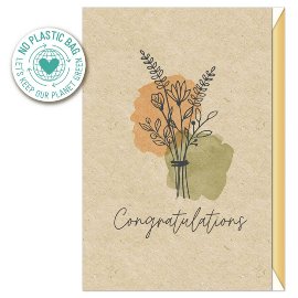 Congratulations card Organics bouquet
