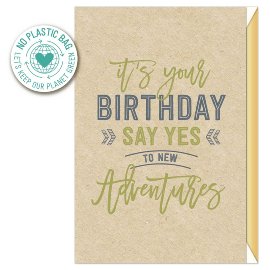 Birthday card Organics adventures