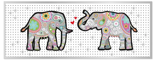 Grußkarte DIN lang Elefanten