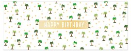 Geburtstagskarte DIN lang Palmen