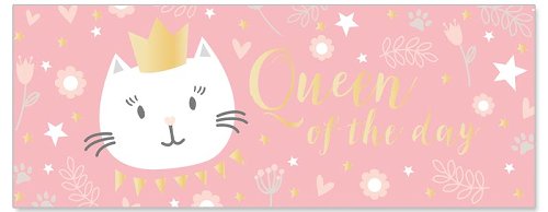 Grußkarte DIN lang Katze Queen