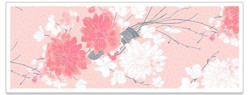 Grußkarte DIN lang Asia Blüten