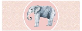 Grußkarte DIN lang Elefant