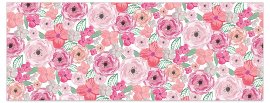Greeting card DIN long blossoms pink